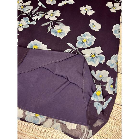 Cabi 4018 Ellery floral dress size S EUC purple side zip fully line side zip - Picture 9 of 12